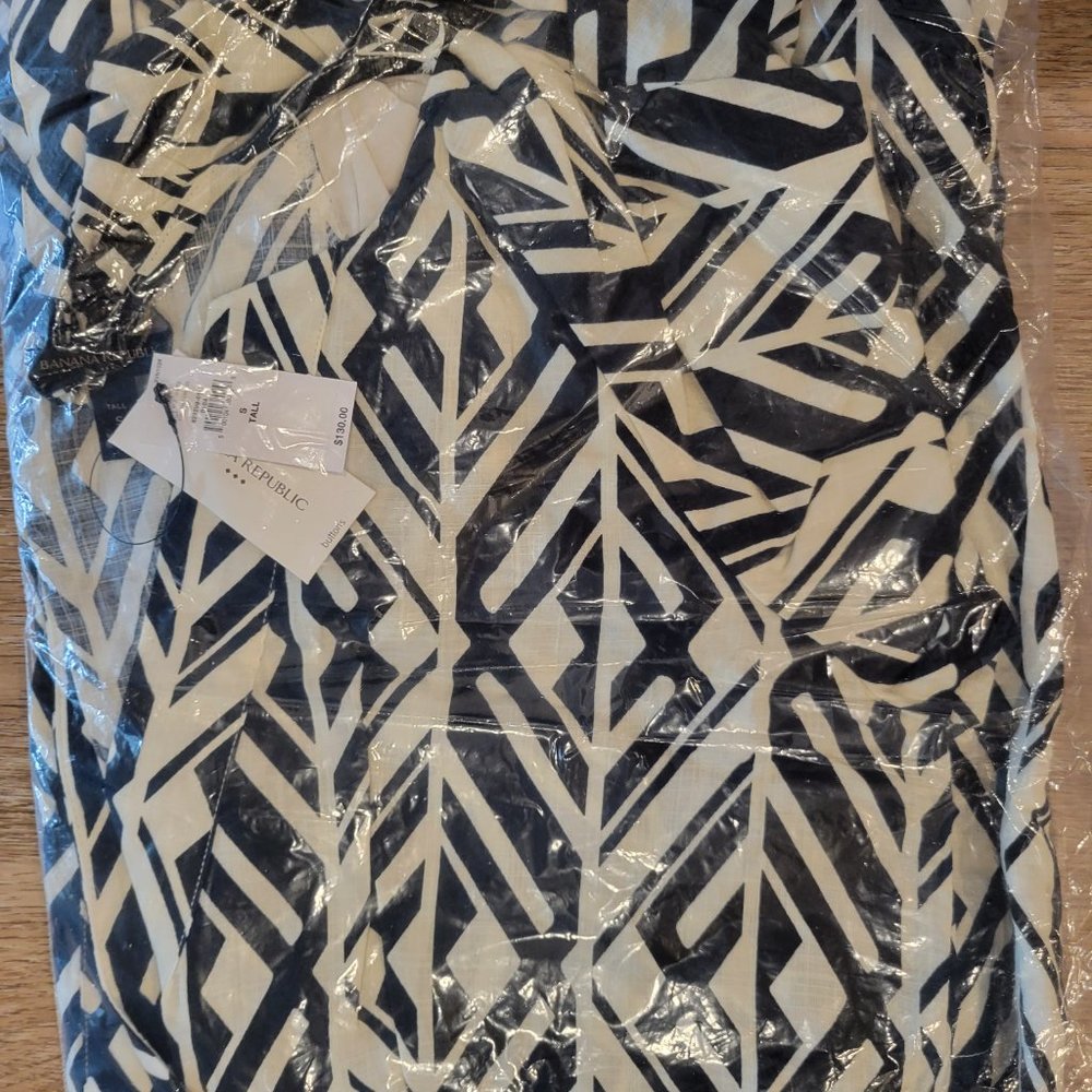Banana Republic-Blouson-Sleeve Midi Dress Tall Size S - Picture 6 of 6